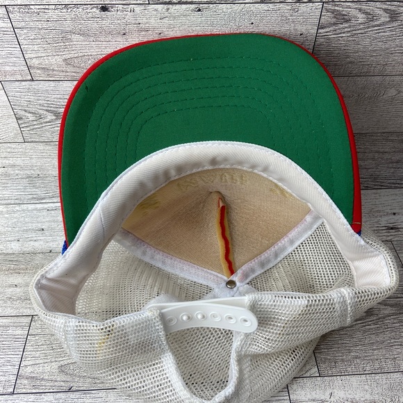 Maui Hat Mesh Trucker Snapback Rope Adjustable Cap Red White Blue Beach Wear - Picture 4 of 16